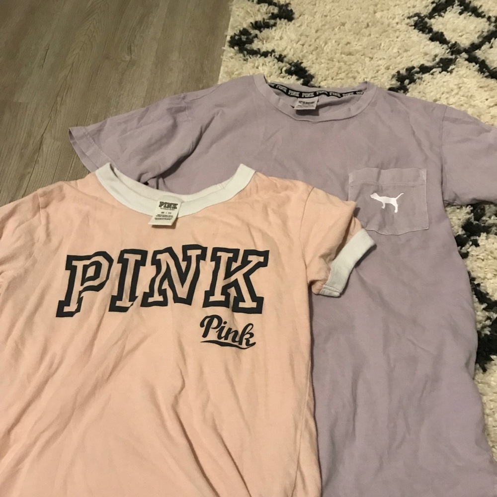 Set of two pink vs tops